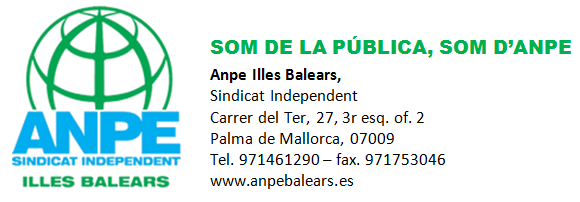 ANPE Informa: Llistes definitiva carrera professional equips directius