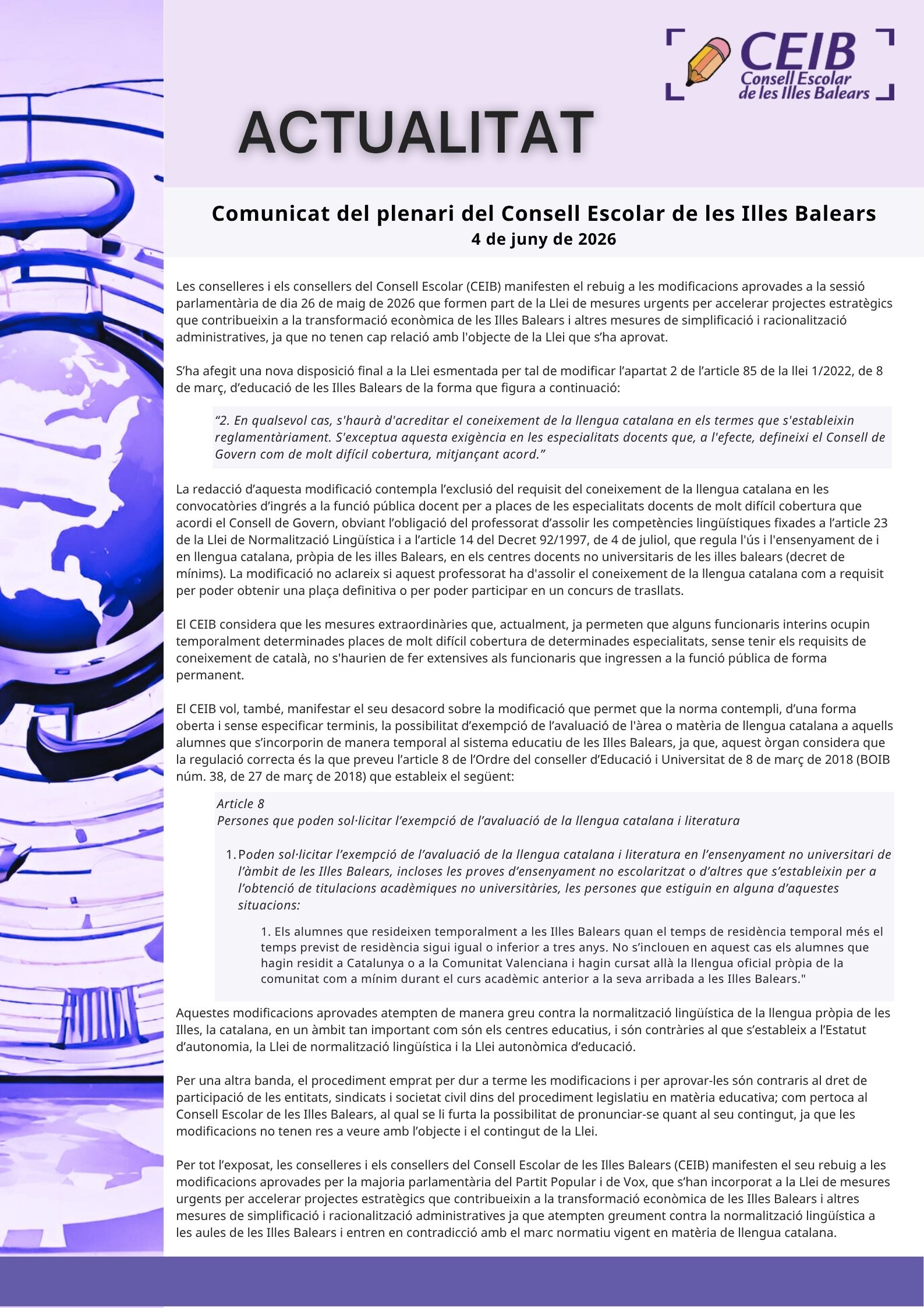 ACTUALITAT CEIB